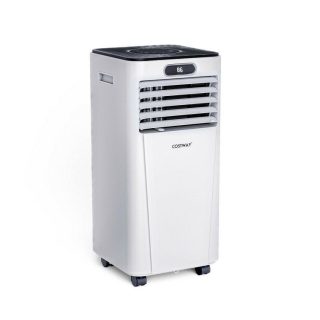 Air Conditioners | 10000 BTU 4-in-1 Portable Air Conditioner with Dehumidifier and Fan Mode White Climate Control Appliances Air Conditioners