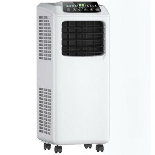 Air Conditioners | 9000 BTU Portable Air Conditioner with Built-in Dehumidifier and Remote Control Black + White Air Conditioners Air Conditioners