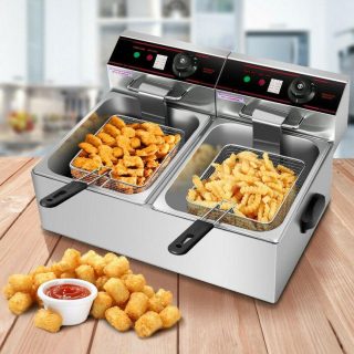 Air Fryers | 3400W Dual Tank Electric Countertop Deep Fryer Air Fryers Air Fryers