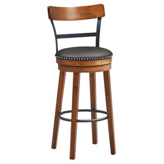 Bar Stools | 25.5 Inch/30.5 Inch 360-Degree Bar Swivel Stools with Leather Padded Bar Stools Bar Stools