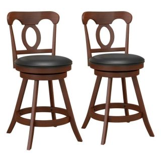 Bar Stools | Set of 2 24/30 Inch Swivel Bar Stools with Footrest Bar Stools Bar Stools