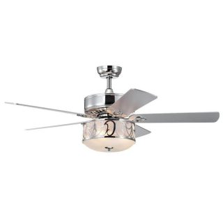 Ceiling Fans | 52 Inch Ceiling Fan with Light Reversible Blade and Adjustable Speed Silver Ceiling Fans Ceiling Fans