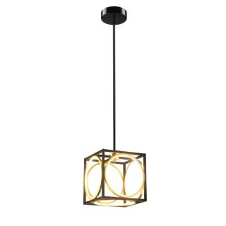 Ceiling Lights | Modern LED Pendant Light with 42 Inches Adjustable Suspender Black Ceiling Lights Black