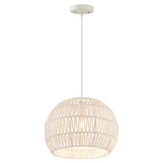 Ceiling Lights | Round Farmhouse Rattan Pendant Lights with Adjustable Hanging Rope Beige Ceiling Lights Beige