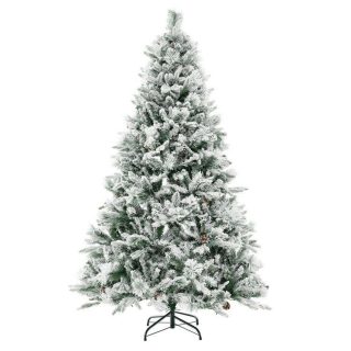 Christmas | 4.5/6/7 Feet Artificial Xmas Tree with Pine Needles and LED Lights Christmas Christmas