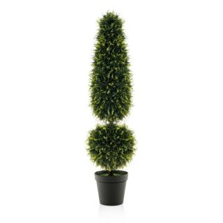 Christmas | 4 Feet Artificial Boxwood Topiary Tree with Natural Vines and PE Leaves Green Christmas Christmas