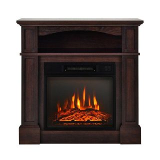 Climate Control Appliances | 18 Inch 1400W Electric TV Stand Fireplace with Shelf Natural Climate Control Appliances Climate Control Appliances