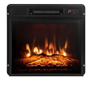 Climate Control Appliances | 18/23 Inch Electric Fireplace Inserted with Adjustable LED Flame Black Climate Control Appliances Black