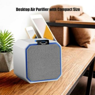 Climate Control Appliances | Desktop HEPA Air Purifier Home Air Cleaner with 2-in-1 Composite HEPA Filter White Air Purifiers Air Purifiers