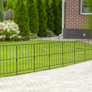 Decorative Fencing & Flooring | 25 Pack Rustproof Decorative Garden Fence Set for Dog Flower bed Decorative Accessories Decorative Fencing & Flooring