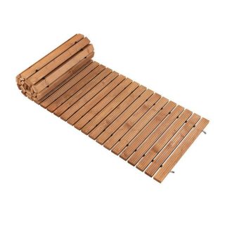 Decorative Fencing & Flooring | 8 Feet Roll-out Weather-Resistant Patio Hardwood Pathway Light Brown Decorative Accessories Decorative Fencing & Flooring