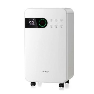 Dehumidifiers | 32 Pints Dehumidifier for Home Basement with Sleep Mode and 24H Timer White Climate Control Appliances Climate Control Appliances