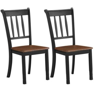 Dining Chairs | 2 Pieces Solid Whitesburg Spindle Back Wood Dining Chairs Black Dining Chairs Black