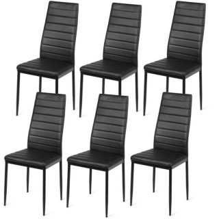 Dining Chairs | Set of 6 High Back Dining Chairs Black Dining Chairs Black