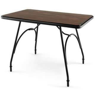 Dining Tables | 43 x 27.5 Inch Industrial Style Dining Table with Adjustable Feet Rustic Brown Dining Tables Dining Tables