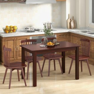 Dining Tables | Extendable Folding Dining Table with Rubber Wood Frame and Safety Locks Coffee Dining Tables Coffee