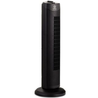 Fans | 35W 28 Inch Quiet Bladeless Oscillating Tower Fan Black Climate Control Appliances Black