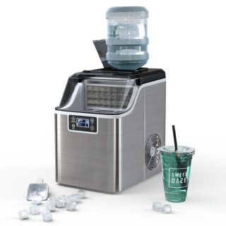 Ice Makers | Electric Countertop Ice Maker with Ice Scoop and Basket Silver Ice Makers Ice Makers