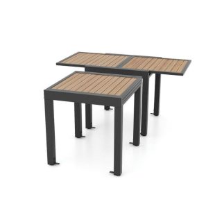 Outdoor Decor | 31.5-63 Inches Extendable Patio Table for 4-6 People Natural Decorative Accessories Natural