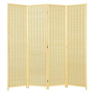 Room Dividers | 6 ft 4 Panel Portable Folding Room Divider Screen Natural Decorative Accessories Natural