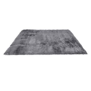 Rugs | 4 x 6 Feet Modern Soft Shag Rug with Non-slip Grip Dots Gray Decorative Accessories Gray