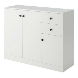 Sideboards, Cabinets & Buffets | Modern Buffet Sideboard with 2 Pull-out Drawers and Adjustable Shelf for Kitchen White Kitchen & Dining Sideboards, Cabinets & Buffets