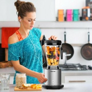 Small Appliances | 1500W Smoothie Maker High Power Blender with 10 Speeds Black+Silver Kitchen Appliances Black+Silver