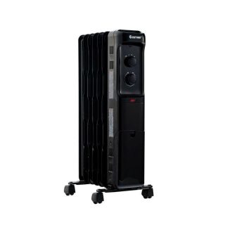 Space Heaters | 1500W Portable Space Heater with Adjustable Thermostat Black Climate Control Appliances Black