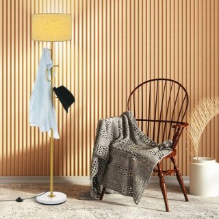 Table & Floor Lamps | Freestanding Tall Pole Lamp with 5 Hooks and Sturdy Weighted Base Lighting Table & Floor Lamps