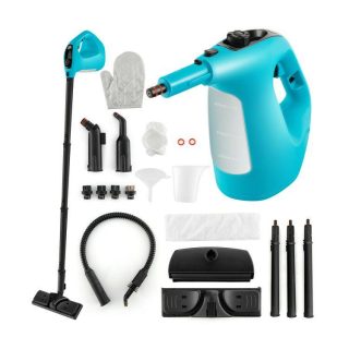 Vacuums & Cleaners | 1400W Handheld Steam Cleaner with 14-Piece Accessory Kit and Child Lock Blue Appliances Blue