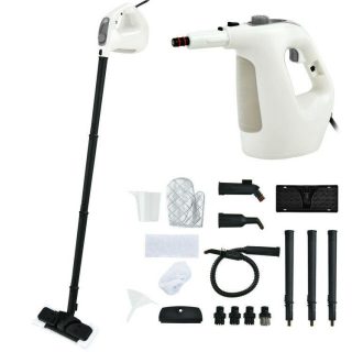 Vacuums & Cleaners | 1400W Multipurpose Pressurized Steam Cleaner with 17 Pieces Accessories Gray Appliances Gray