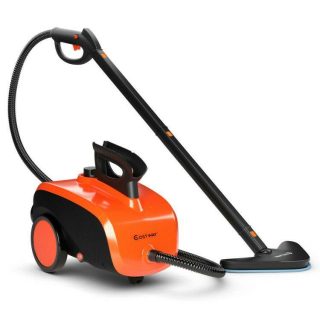 Vacuums & Cleaners | Heavy Duty Household Multipurpose Steam Cleaner with 18 Accessories Orange & Black Orange, Black