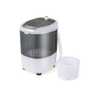 Washing Machines | Portable Mini Washing Machine Semi-Automatic Washer and Spinner Combo with Single Tub Gray Food Warmers & Burners Gray