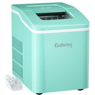 Ice Makers | 26lbs/24h Portable Countertop Ice Maker Machine with Scoop Green Ice Makers Green