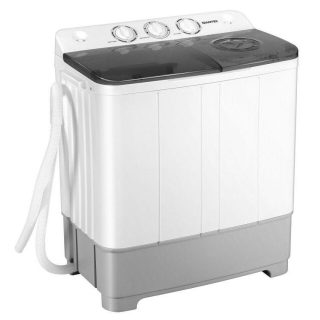 Washers & Dryers | 2-in-1 Portable 22lbs Capacity Washing Machine with Timer Control Gray Food Warmers & Burners Gray